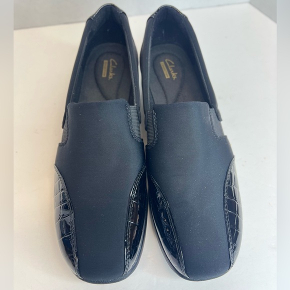 Clarks Collection Gael Rex Black Croc Print Loafer Shoes 26102169 Size 10M XLNT - Picture 3 of 14